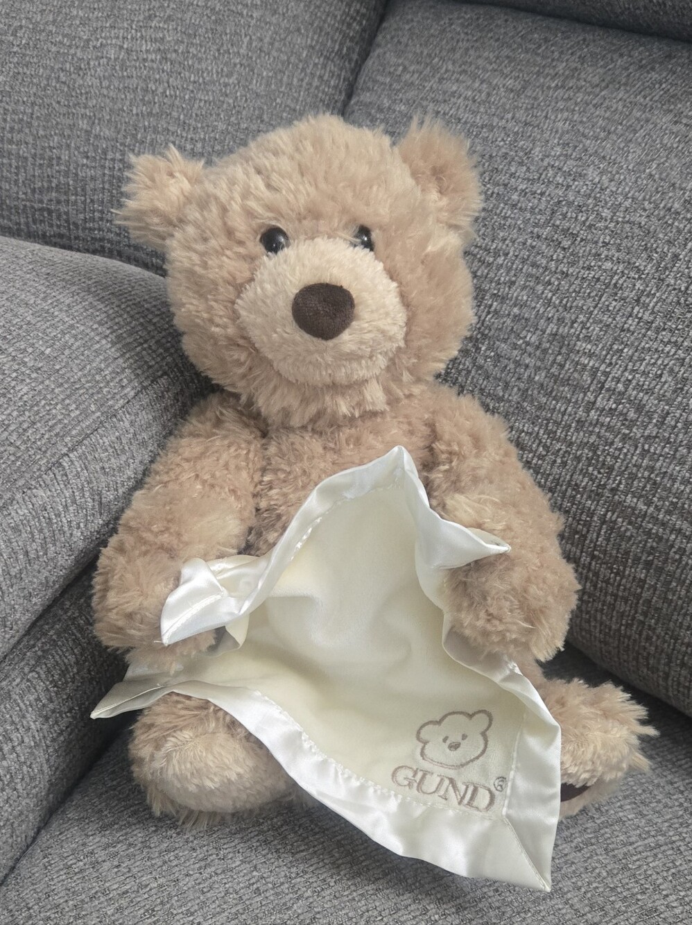 GUND Peek-A-Boo TALKING Teddy Bear Animated Stuffed Animal Plush, 11.5" Moves